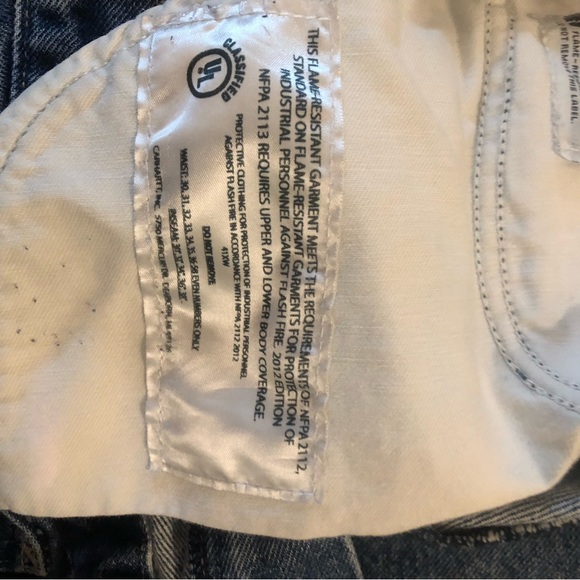 Carhartt Fire Resistant Denim Relaxed Jeans Workwear Mens Size 36 x 34 - Picture 5 of 9